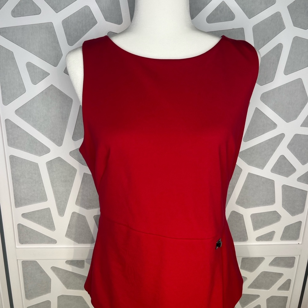 White House Black Market Red Fitted Tank Top